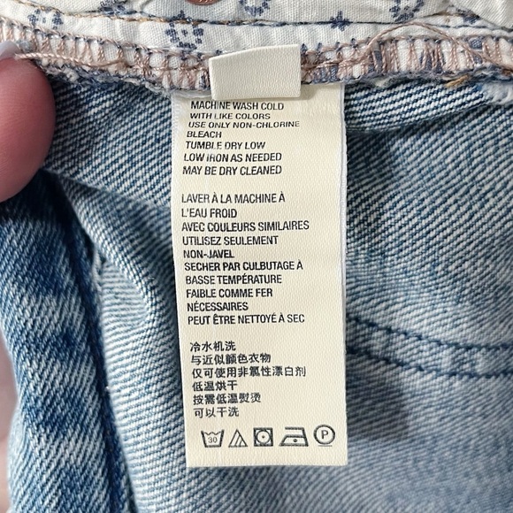 Free People We the Free Denim Bermuda Sequoia Jean Short Jorts Surfs Up Size 27 - Picture 12 of 13